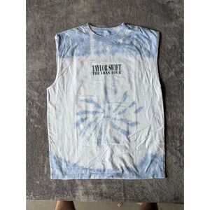 Taylor Swift The Eras Tour Blue Tie Dye Muscle Tank Top Mens Medium Official